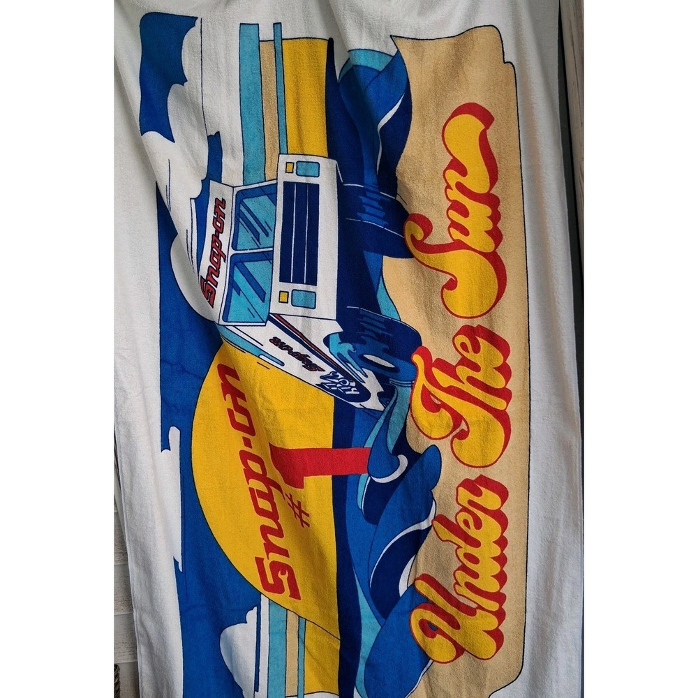 Vintage SNAP ON TOOLS Beach Towel #1 Under The Sun Van Sunset Garage Wall Art